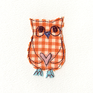 owl with heart handmade card
